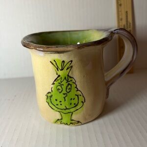 Handcrafted Grinch Mug - Green and Cream